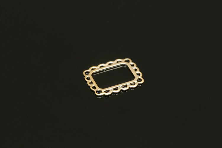 M1873-Matt Gold Plated-(2pcs)-Rectangle Lace Frame Charm-Wholesale Charms, [PRODUCT_SEARCH_KEYWORD], JEWELFINGER-INBEAD, [CURRENT_CATE_NAME]