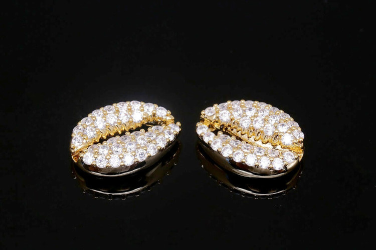 H1306-Gold Plated-(1piece)-10.5*15mm Cowrie Shell Cubic Charms-Cubic Clam Shell Charm-Cowrie Shell Beads-Wholesale Metal Beads, [PRODUCT_SEARCH_KEYWORD], JEWELFINGER-INBEAD, [CURRENT_CATE_NAME]