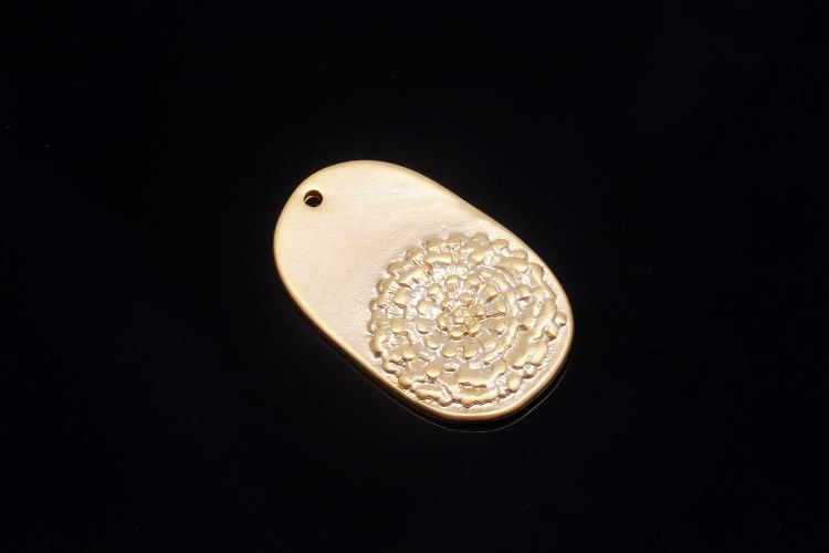 [W] S416-Matt Gold Plated-(20pcs)-Flower Pattern Oval Charms-Flower Pendant-Necklace Earrings Making Supply-Wholesale Charms, [PRODUCT_SEARCH_KEYWORD], JEWELFINGER-INBEAD, [CURRENT_CATE_NAME]