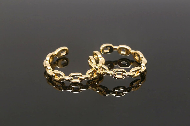 [W] CH102-Gold Plated E-Coat-(20pcs)-3.6mm Chain Ring, Adjustable Gold Ring-Layering Ring-Everyday Jewelry-Jewelry Findings-Wholesale Ring, [PRODUCT_SEARCH_KEYWORD], JEWELFINGER-INBEAD, [CURRENT_CATE_NAME]