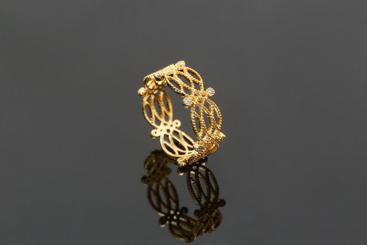 F163-Gold Plated-(1piece)-Cubic Ring-Simple Ring-layering ring-everyday jewelry-Wholesale Ring, [PRODUCT_SEARCH_KEYWORD], JEWELFINGER-INBEAD, [CURRENT_CATE_NAME]