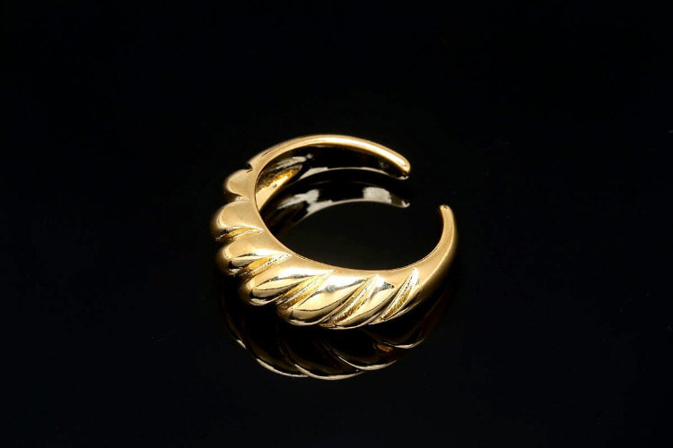 CH5024-Gold Plated E-Coat Anti Tarnish-(1piece)-7.6mm Bold Ring, Adjustable Gold Ring-Layering Ring-Everyday Jewelry-Jewelry Findings-Wholesale Ring, [PRODUCT_SEARCH_KEYWORD], JEWELFINGER-INBEAD, [CURRENT_CATE_NAME]