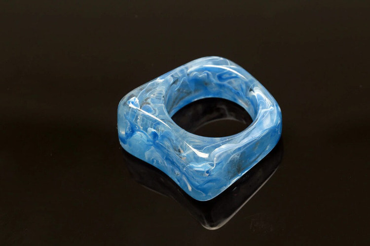 M532-Formica Ring-(1piece)-Formica Ring US Size 6 1/2-Simple Ring-Marble Blue Ring-Unique Ring-Wholesale Ring, [PRODUCT_SEARCH_KEYWORD], JEWELFINGER-INBEAD, [CURRENT_CATE_NAME]