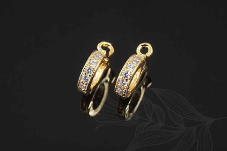 [W] H537-Gold Plated-(20pcs)-Cubic Pendant Bail-Pave Bail-Clasp Bail-Wholesale Bail, [PRODUCT_SEARCH_KEYWORD], JEWELFINGER-INBEAD, [CURRENT_CATE_NAME]