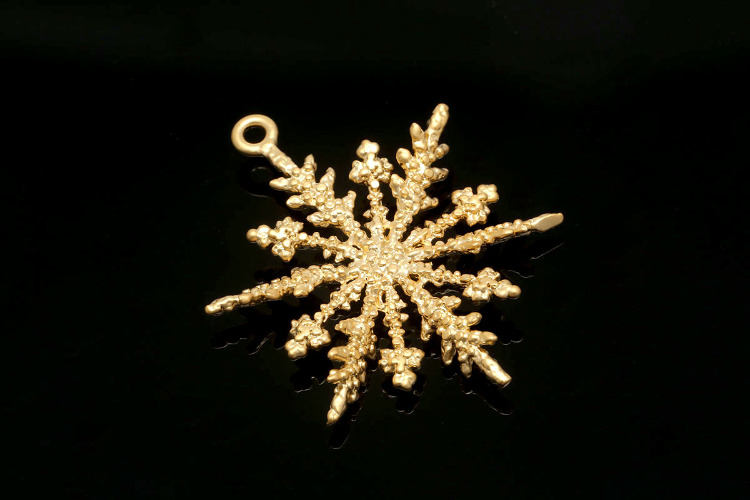 [W] M1953-Matt Gold Plated-(20pcs)-25*32mm Snowflake Charms-Necklace Earrings Making Supply-Wholesale Pendants, [PRODUCT_SEARCH_KEYWORD], JEWELFINGER-INBEAD, [CURRENT_CATE_NAME]