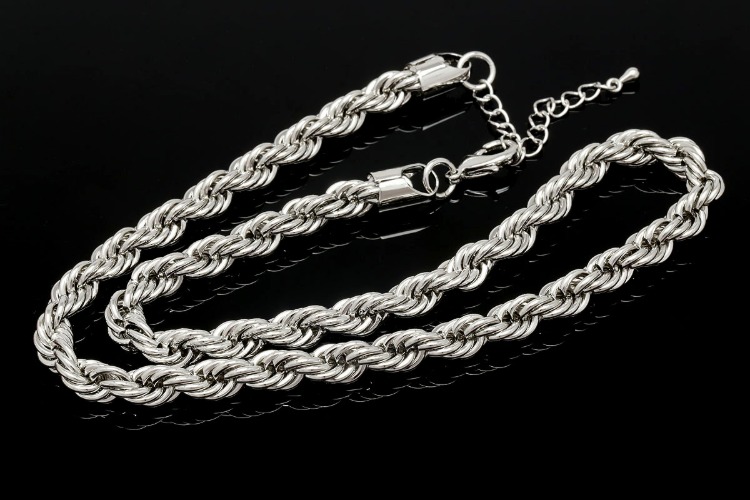 R022-Ternary Alloy Plated E-Coat Anti Tarnish-FR 1.4 Rope Chain Necklace-43cm+Extender 6cm (1piece), [PRODUCT_SEARCH_KEYWORD], JEWELFINGER-INBEAD, [CURRENT_CATE_NAME]
