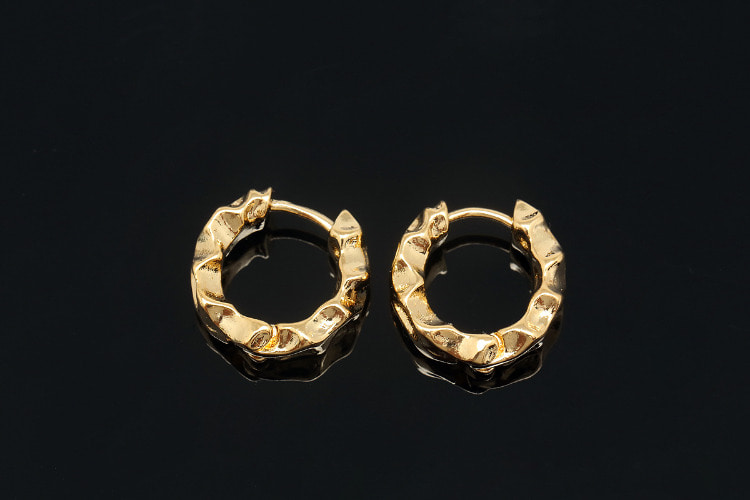 CH6046-Gold Plated (1pairs)-16mm Bold Round Lever Back Earrings-5mm Thickness Round Hoop Earrings-Nickel Free, [PRODUCT_SEARCH_KEYWORD], JEWELFINGER-INBEAD, [CURRENT_CATE_NAME]