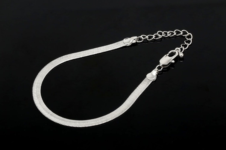 R008-Ternary Alloy Plated E-Coat Anti Tarnish SPD 150 6DC 4.5mm Snake Chain Bracelet-16cm+Extender 5cm (1piece), [PRODUCT_SEARCH_KEYWORD], JEWELFINGER-INBEAD, [CURRENT_CATE_NAME]