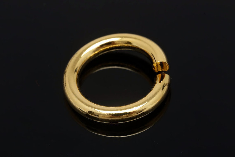 F180-Gold Plated-3x19mm Bold Round O Ring-Open Link (4pcs), [PRODUCT_SEARCH_KEYWORD], JEWELFINGER-INBEAD, [CURRENT_CATE_NAME]