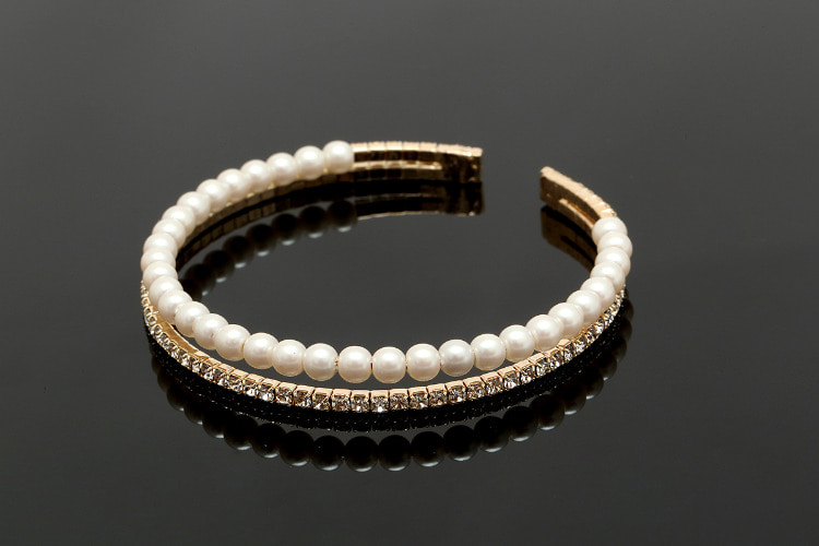 R064-Gold Plated-(1piece)-Special Cubic&amp;Pearl Bracelet-Wholesale Bracelet, [PRODUCT_SEARCH_KEYWORD], JEWELFINGER-INBEAD, [CURRENT_CATE_NAME]