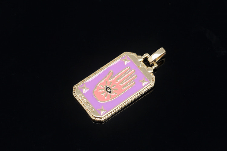 CH6056-Gold Plated E-Coat Anti Tarnish-(1piece)-Enamel Tarot Card Pendants-Medallion Necklace Charm-Wholesale Pendants, [PRODUCT_SEARCH_KEYWORD], JEWELFINGER-INBEAD, [CURRENT_CATE_NAME]