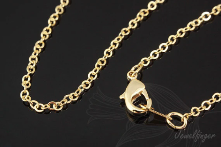 B327-235SF Chain 43cm-Gold Plated Ready Made Necklace (1piece), [PRODUCT_SEARCH_KEYWORD], JEWELFINGER-INBEAD, [CURRENT_CATE_NAME]