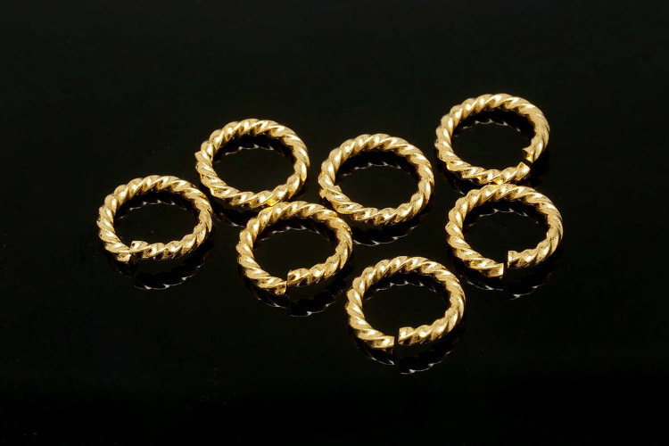 B105-Gold Plated-1.5x7mm O Ring-Open Link (20pcs), [PRODUCT_SEARCH_KEYWORD], JEWELFINGER-INBEAD, [CURRENT_CATE_NAME]