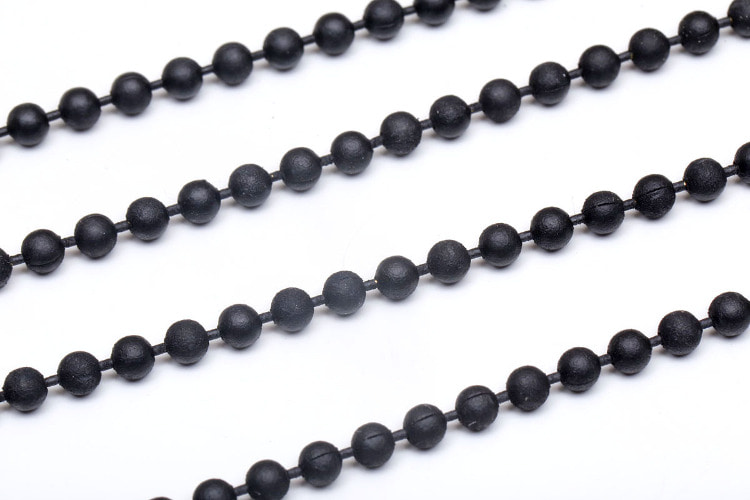 A559-2.3mm Ball Coating Chain-Black Color Chain (1M), [PRODUCT_SEARCH_KEYWORD], JEWELFINGER-INBEAD, [CURRENT_CATE_NAME]