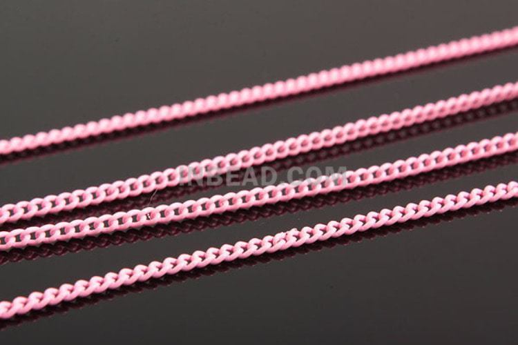 A143-Pink Coating-(1M)-130S Cahin-Jewelry Findings-Necklace Making Supplies-Chain Wear-Wholesale Chain, [PRODUCT_SEARCH_KEYWORD], JEWELFINGER-INBEAD, [CURRENT_CATE_NAME]