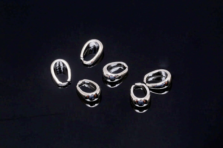 [W] C1196-Rhodium Plated-(40pcs)-7.5mm Pinch Bail-Pendant Bail-Pinch Clip Bail-Wholesale Bail, [PRODUCT_SEARCH_KEYWORD], JEWELFINGER-INBEAD, [CURRENT_CATE_NAME]