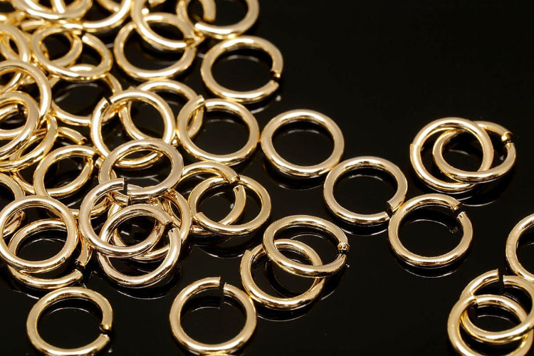 B586-Gold Plated-1x5mm O Ring-Open Link (10g), [PRODUCT_SEARCH_KEYWORD], JEWELFINGER-INBEAD, [CURRENT_CATE_NAME]