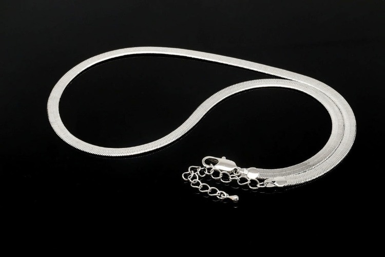 B081-Ternary Alloy Plated E-Coat Anti Tarnish-SPD 150 6DC 4.5mm Snake Chain-41cm+Extender 5cm (1piece), [PRODUCT_SEARCH_KEYWORD], JEWELFINGER-INBEAD, [CURRENT_CATE_NAME]