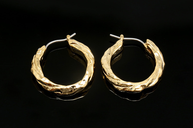 CH5084-Gold Plated (1pairs)-20mm Bold Round Lever Back Earrings-4mm Thickness Round Hoop Earrings-Nickel Free Stainless Steel Post, [PRODUCT_SEARCH_KEYWORD], JEWELFINGER-INBEAD, [CURRENT_CATE_NAME]
