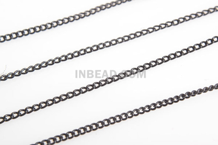 A145-Black Coating-(1M)-130S Cahin-Jewelry Findings-Necklace Making Supplies-Chain Wear-Wholesale Chain, [PRODUCT_SEARCH_KEYWORD], JEWELFINGER-INBEAD, [CURRENT_CATE_NAME]