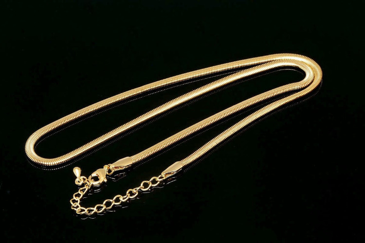 [W] B478-Gold Plated E-Coat Anti Tarnish-HK 3.0 Herringbone Chain-41cm+Extender 5cm Readymade Neckalce(20pcs), [PRODUCT_SEARCH_KEYWORD], JEWELFINGER-INBEAD, [CURRENT_CATE_NAME]