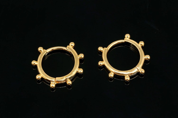 CH7008-Gold Plated-(1pairs)-14mm Round Lever Back Earrings-Earring Component-Nickel Free, [PRODUCT_SEARCH_KEYWORD], JEWELFINGER-INBEAD, [CURRENT_CATE_NAME]