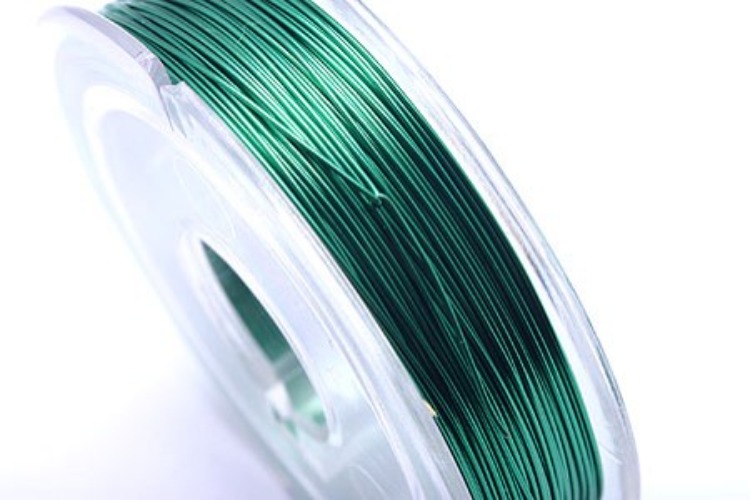 E325-Green-(1piece)-0.3mm Wire-Wire Jewelry-Jewelry Making-Wire Art-Wire Jewelry-Wholesale Wire, [PRODUCT_SEARCH_KEYWORD], JEWELFINGER-INBEAD, [CURRENT_CATE_NAME]