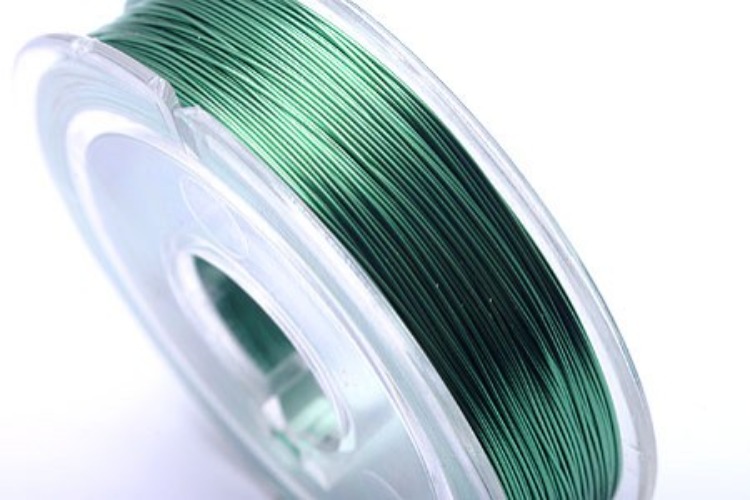 E284-Green-(1piece)-0.23mm Wire-Wire Jewelry-Jewelry Making-Wire Art-Wire Jewelry-Wholesale Wire, [PRODUCT_SEARCH_KEYWORD], JEWELFINGER-INBEAD, [CURRENT_CATE_NAME]