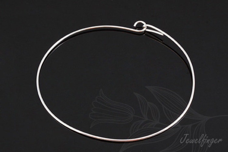 H760-Rhodium Plated-(2pcs)-Bangle-Wholesale Bracelet, [PRODUCT_SEARCH_KEYWORD], JEWELFINGER-INBEAD, [CURRENT_CATE_NAME]