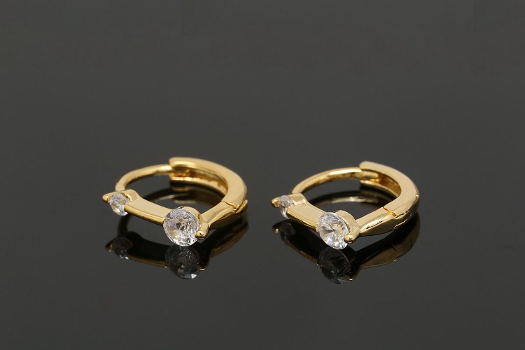 [W] CH7033-Gold Plated (10pairs)-11mm Round Cubic Lever Back Earrings-Nickel Free, [PRODUCT_SEARCH_KEYWORD], JEWELFINGER-INBEAD, [CURRENT_CATE_NAME]