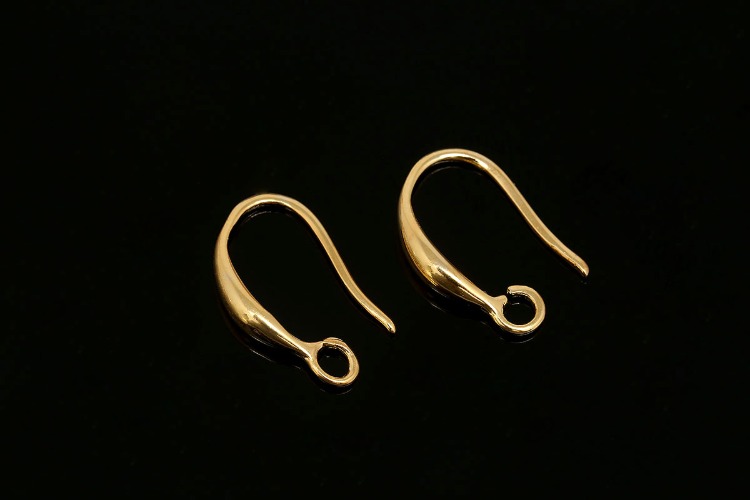 CH7034-Gold Plated (2pairs)-Ear Wires-French Hook Ear Wire-Simple Hook-Nickel Free, [PRODUCT_SEARCH_KEYWORD], JEWELFINGER-INBEAD, [CURRENT_CATE_NAME]