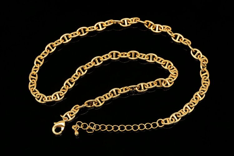 R072-Gold Plated E-Coat Anti Tarnish-B212BS Chain- Unique Chain Necklace 40cm+5cm (1piece), [PRODUCT_SEARCH_KEYWORD], JEWELFINGER-INBEAD, [CURRENT_CATE_NAME]