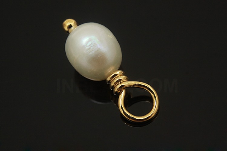 G577-Gold Plated-(1piece)-Water Pearl Pendant-Random Shape, Random Size Pendant-Wholesale Gemstone, [PRODUCT_SEARCH_KEYWORD], JEWELFINGER-INBEAD, [CURRENT_CATE_NAME]