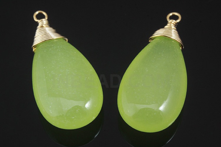G503-Gold Plated-(1piece)-Green Jade Pendant-Gemstone Pendant-Wholesale Gemstone, [PRODUCT_SEARCH_KEYWORD], JEWELFINGER-INBEAD, [CURRENT_CATE_NAME]
