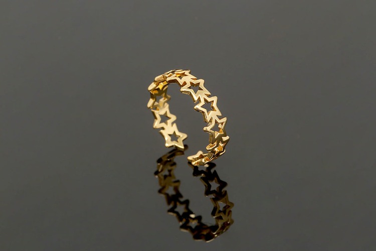 [W] R070-Gold Plated e-coat Anti Tarnish-(20pcs)-5.5mm Star Ring-Adjustable Tiny Star Ring-Layering Ring-Everyday Jewelry-Jewelry Findings-Wholesale Ring, [PRODUCT_SEARCH_KEYWORD], JEWELFINGER-INBEAD, [CURRENT_CATE_NAME]