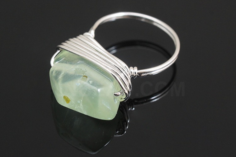 G524-Rhodium Plated-(1piece)-Prehnite Ring Pendant-Random Shape, Random Size Pendant-Wholesale Gemstone, [PRODUCT_SEARCH_KEYWORD], JEWELFINGER-INBEAD, [CURRENT_CATE_NAME]