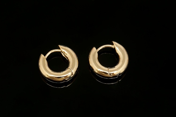 [W] M1067-Gold Plated (10pairs)-12mm Bold Round Lever Back Earrings-3mm Thickness Simple Earrings-Nickel Free-Nickel Free, [PRODUCT_SEARCH_KEYWORD], JEWELFINGER-INBEAD, [CURRENT_CATE_NAME]