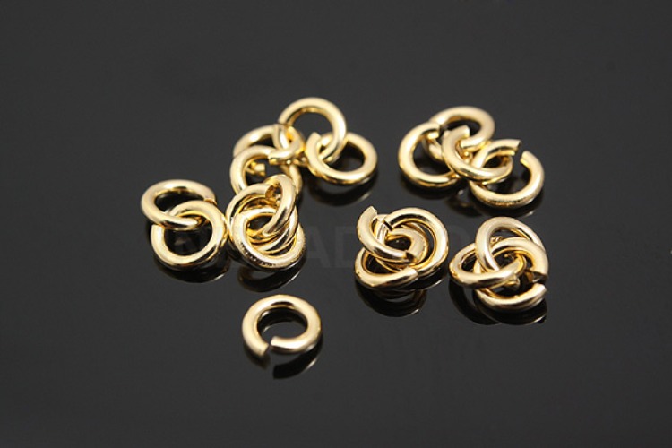 [W] K023-Gold Plated-(100pcs)-08*4mm Jump Ring-Open Link-Basic Supplies-Wholesale Silver Ring, [PRODUCT_SEARCH_KEYWORD], JEWELFINGER-INBEAD, [CURRENT_CATE_NAME]