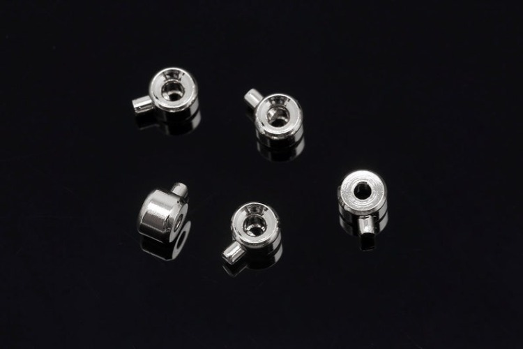[W] K188-Rhodium Plated-(20pcs)-3mm Clasps-3mm Clamp-Wholesale Clasps, [PRODUCT_SEARCH_KEYWORD], JEWELFINGER-INBEAD, [CURRENT_CATE_NAME]