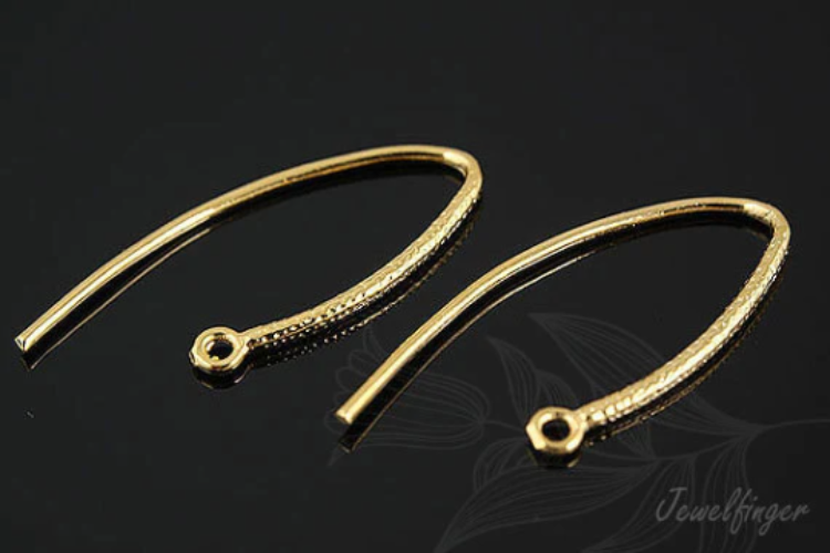 K296-Gold Plated-(1pairs)-French Hook Ear Wire-French Wire Hook-Wholesale Silver Earrings, [PRODUCT_SEARCH_KEYWORD], JEWELFINGER-INBEAD, [CURRENT_CATE_NAME]