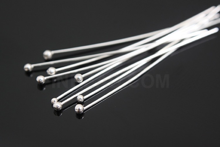 K006-Non Plated-(10pcs)-04*30mm Ballpin-Wholesale Silver Pin, [PRODUCT_SEARCH_KEYWORD], JEWELFINGER-INBEAD, [CURRENT_CATE_NAME]