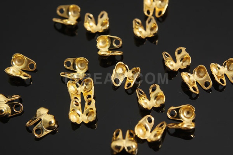 K648-Gold Plated-(10pcs)-Ball Chain Connectors Clasps-Crimp Type-Wholesale Silver Zip, [PRODUCT_SEARCH_KEYWORD], JEWELFINGER-INBEAD, [CURRENT_CATE_NAME]