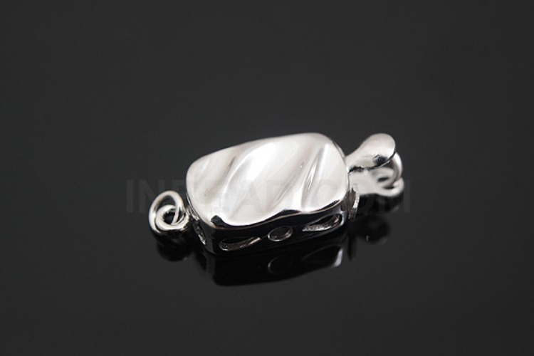 K1058-Rhodium Plated-(1piece)-Clasps-Wholesale Silver Clasps, [PRODUCT_SEARCH_KEYWORD], JEWELFINGER-INBEAD, [CURRENT_CATE_NAME]