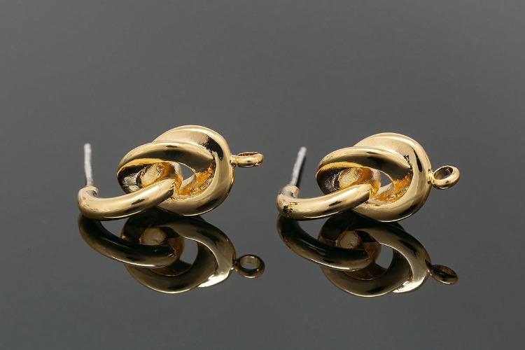 [W] CH7051-Gold Plated-(10pairs)-Post Earrings-Earring Component-Silver Post, [PRODUCT_SEARCH_KEYWORD], JEWELFINGER-INBEAD, [CURRENT_CATE_NAME]