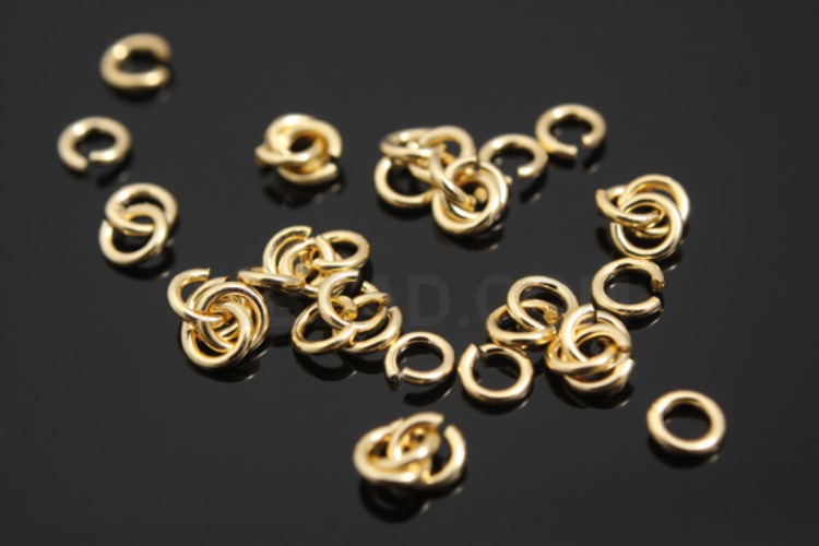 [W] K042-Gold Plated-(300pcs)-06*3mm Jump Ring-Open Link-Basic Supplies-Wholesale Silver Ring, [PRODUCT_SEARCH_KEYWORD], JEWELFINGER-INBEAD, [CURRENT_CATE_NAME]
