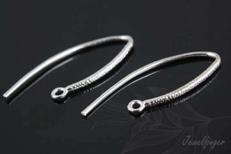 K278-Rhodium Plated-(1pairs)-French Hook Ear Wire-French Wire Hook-Wholesale Silver Earrings, [PRODUCT_SEARCH_KEYWORD], JEWELFINGER-INBEAD, [CURRENT_CATE_NAME]