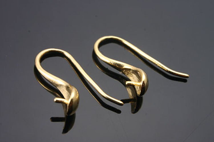 K457-Gold Plated-(1pairs)-Hook Earring-Ear Hook-Wholesale Silver Earrings, [PRODUCT_SEARCH_KEYWORD], JEWELFINGER-INBEAD, [CURRENT_CATE_NAME]