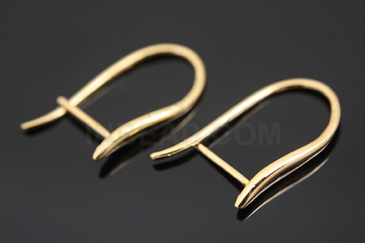 K580-Gold Plated-(1pairs)-17mm Hook Earring-Wholesale Silver Earrings, [PRODUCT_SEARCH_KEYWORD], JEWELFINGER-INBEAD, [CURRENT_CATE_NAME]