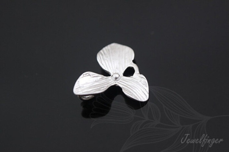 M305-Matt Rhodium Plated-(2pcs)-Tiny Flower Connector-Wholesale Connectors, [PRODUCT_SEARCH_KEYWORD], JEWELFINGER-INBEAD, [CURRENT_CATE_NAME]