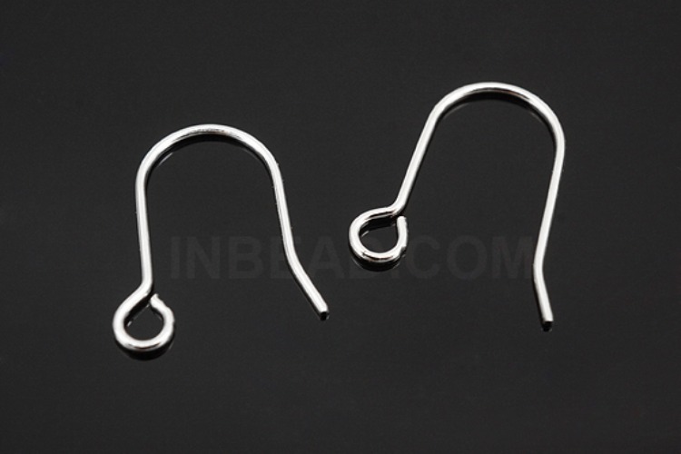 [W] K016-Rhodium Plated-(50pairs)-Earwires-French Hook Ear Wire-French Wire Hook-Wholesale Silver Earrings, [PRODUCT_SEARCH_KEYWORD], JEWELFINGER-INBEAD, [CURRENT_CATE_NAME]
